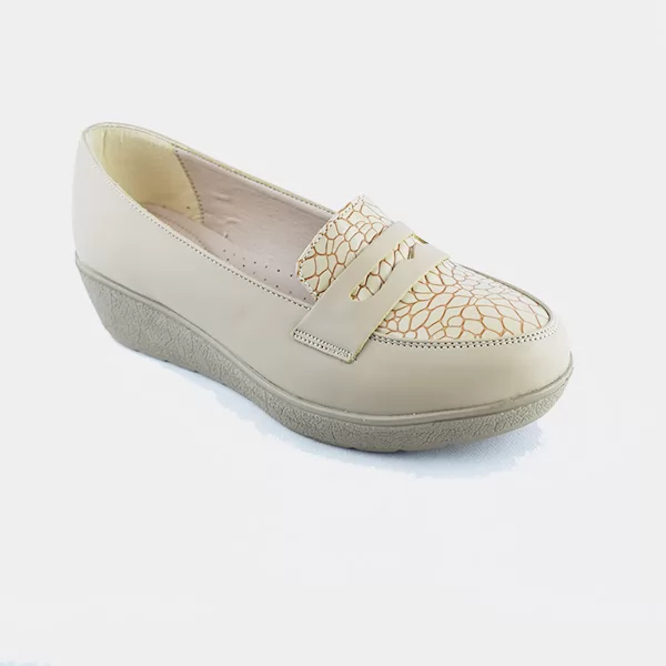 Mocassin pour Femme compense confort C201 Beige